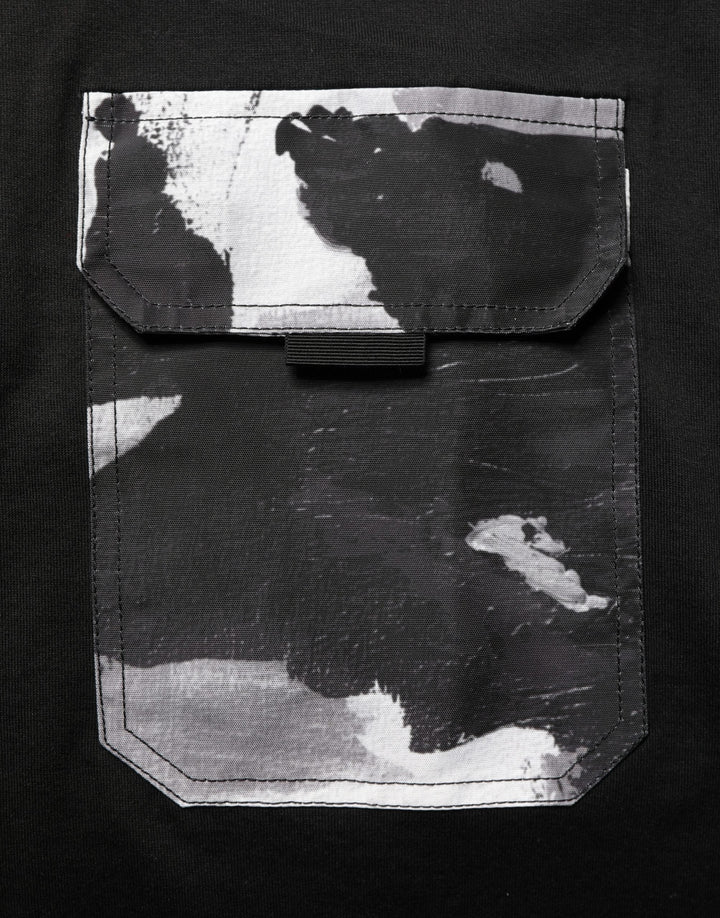 Dolce &amp; Gabbana Black Camouflage Pocket Oversized T-shirt
