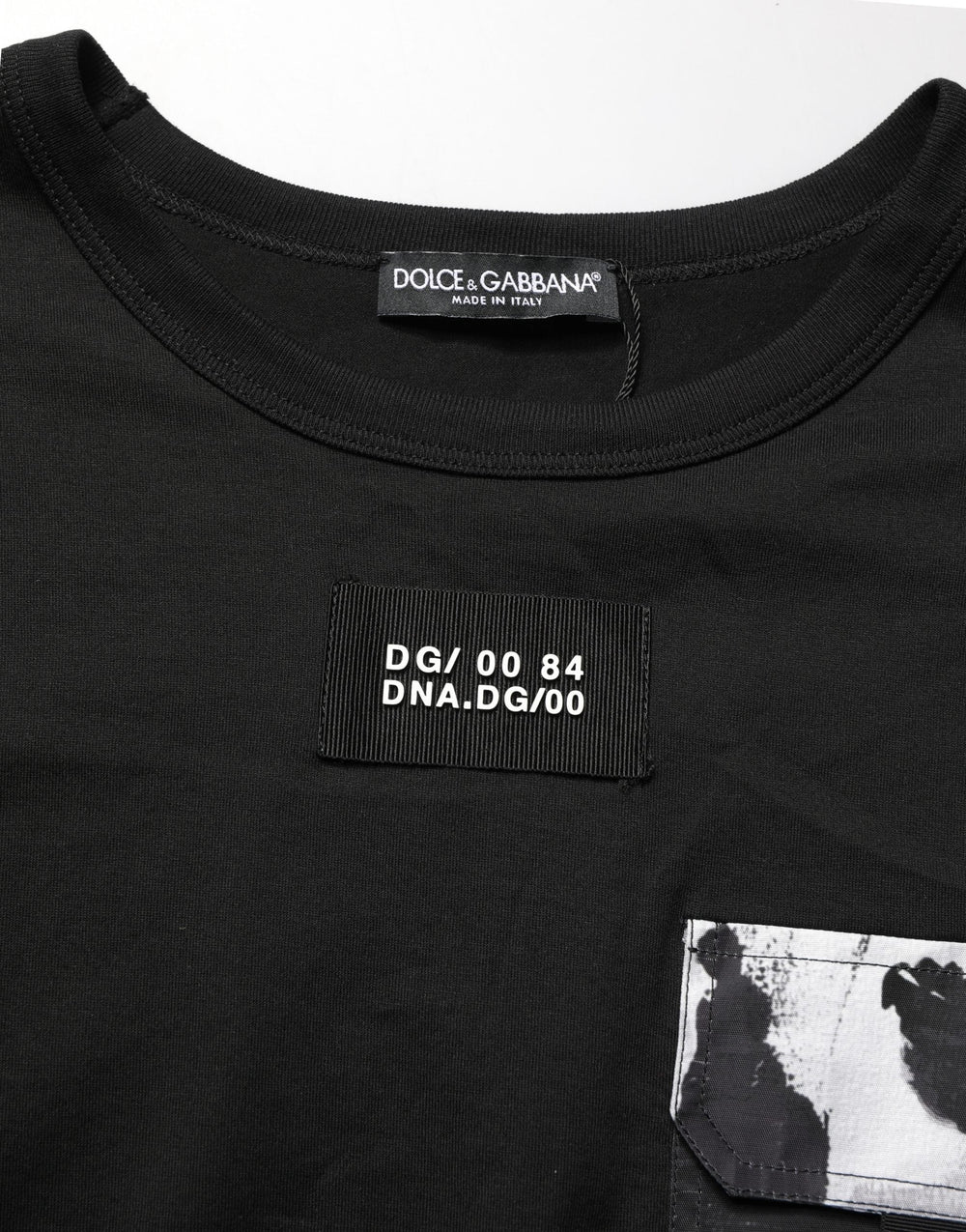 Dolce & Gabbana Black Camouflage Pocket Oversized T-shirt