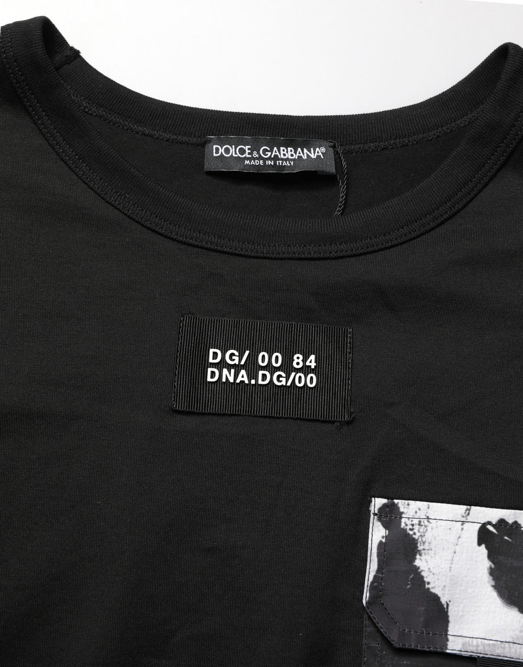 Dolce &amp; Gabbana Black Camouflage Pocket Oversized T-shirt