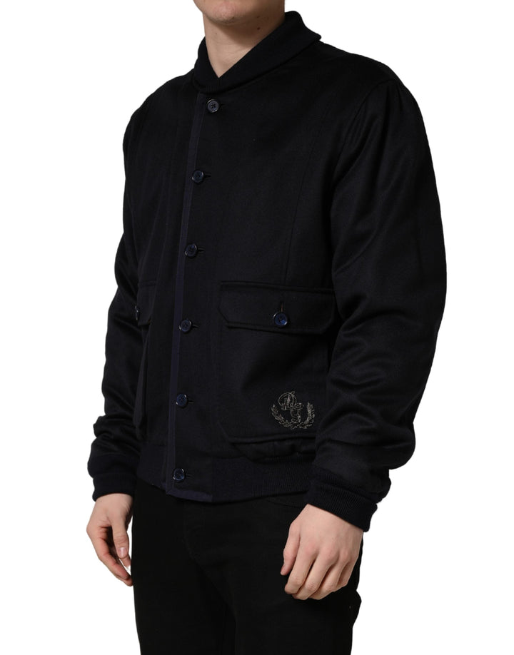 Men’s Dolce &amp; Gabbana Black Cashmere Knitted Button Down Jacket