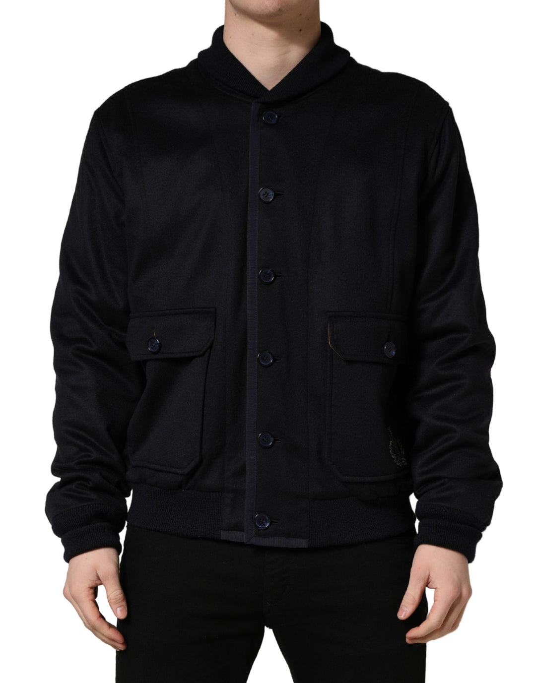Men’s Dolce &amp; Gabbana Black Cashmere Knitted Button Down Jacket
