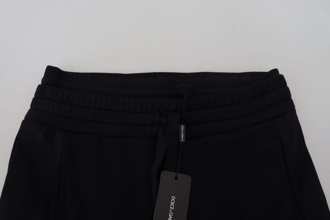Men’s Dolce &amp; Gabbana Black Cotton Bermuda Cargo Shorts