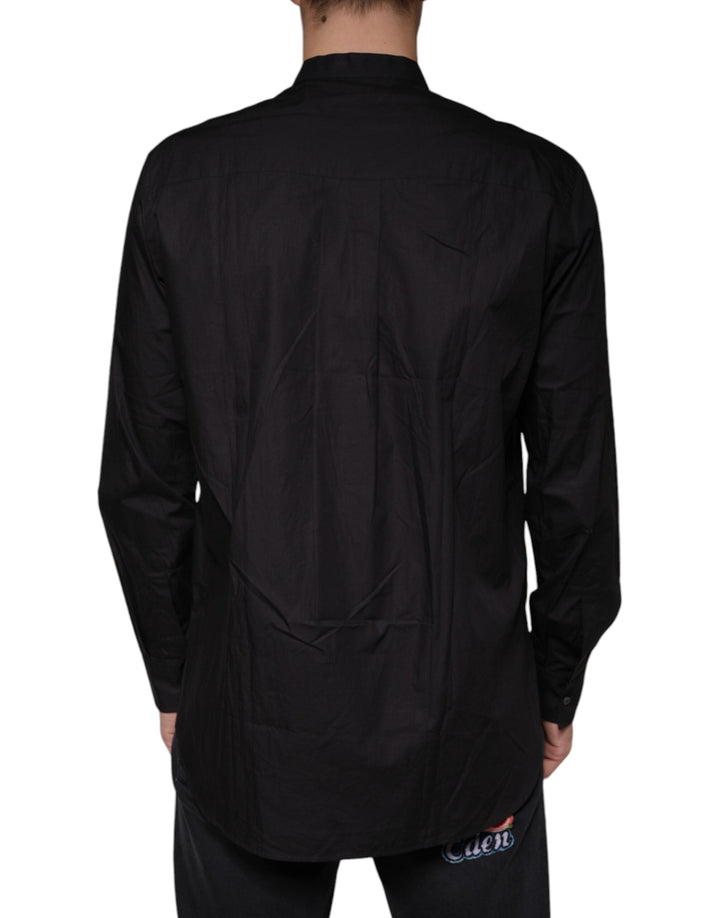 Men’s Dolce &amp; Gabbana Black Cotton Button Down Men Casual Shirt
