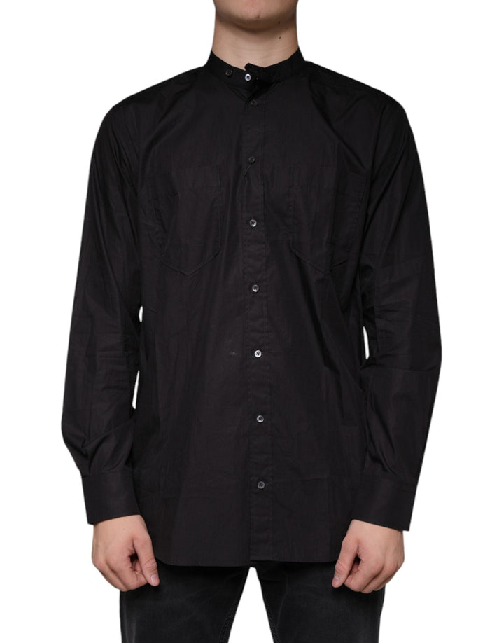 Men’s Dolce &amp; Gabbana Black Cotton Button Down Men Casual Shirt