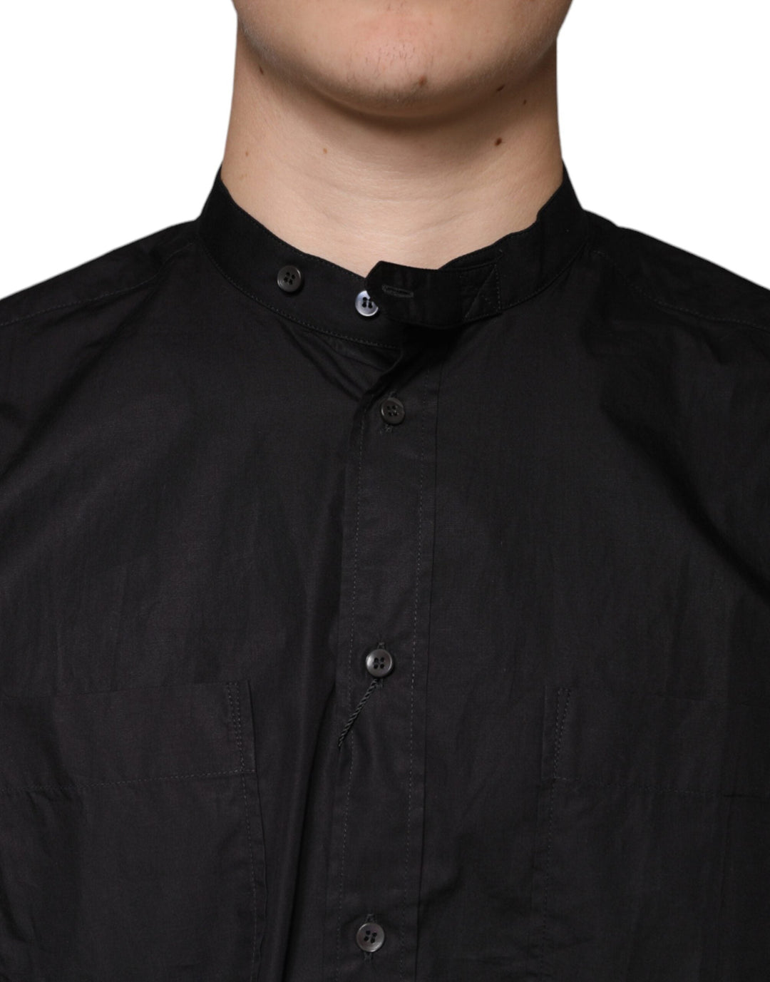 Men’s Dolce &amp; Gabbana Black Cotton Button Down Men Casual Shirt
