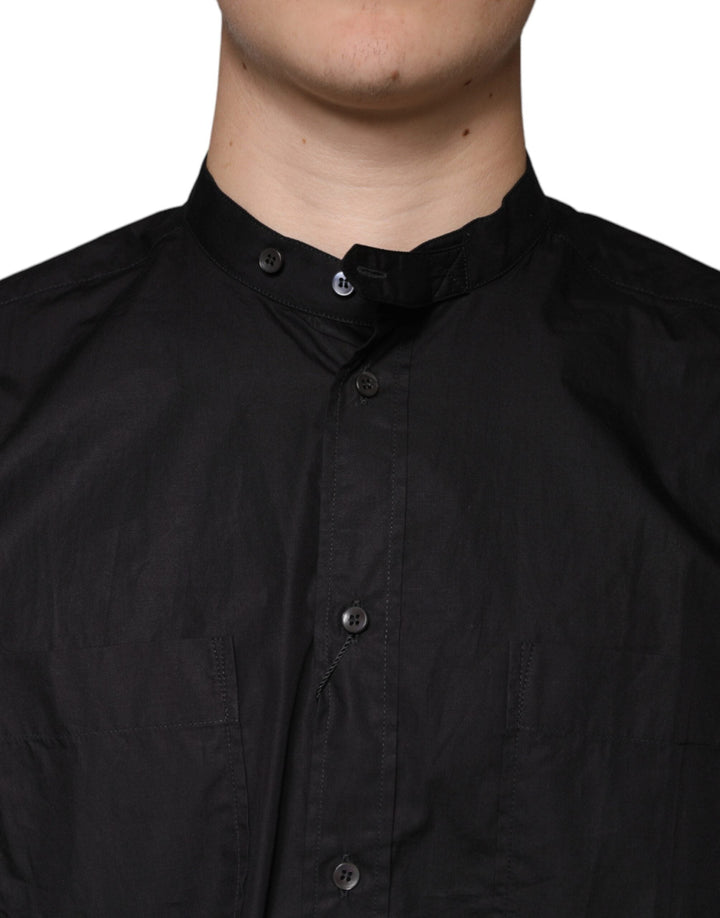 Men’s Dolce &amp; Gabbana Black Cotton Button Down Men Casual Shirt