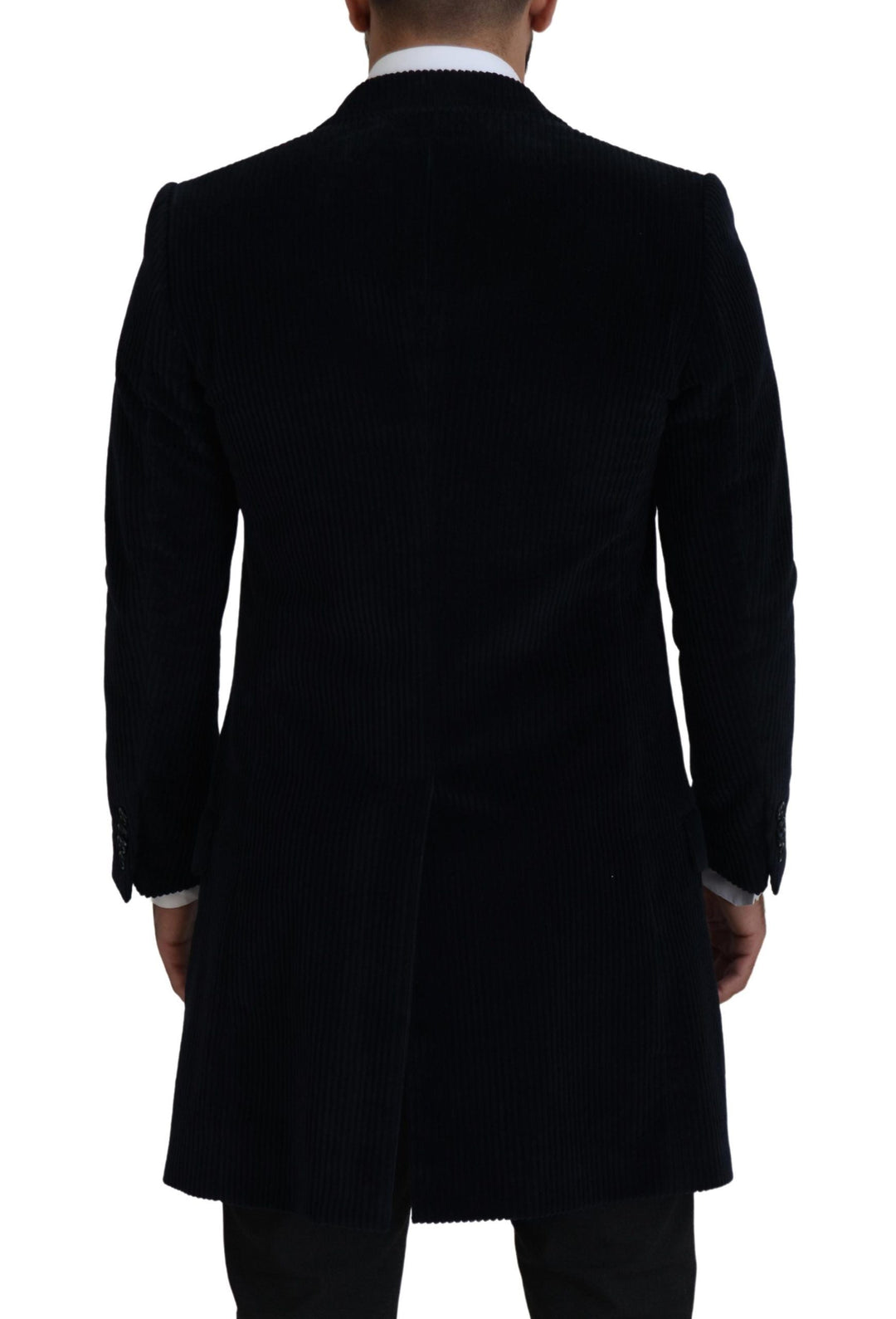 Men’s Dolce & Gabbana Black Cotton Cardigan Long Coat Men Jacket