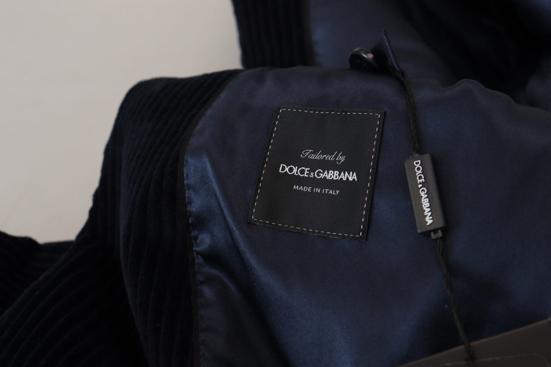 Men’s Dolce &amp; Gabbana Black Cotton Cardigan Long Coat Men Jacket