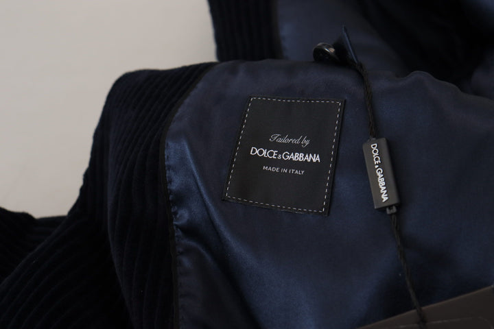 Men’s Dolce &amp; Gabbana Black Cotton Cardigan Long Coat Men Jacket