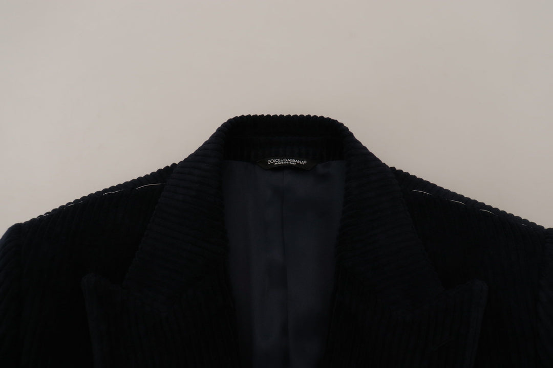 Men’s Dolce &amp; Gabbana Black Cotton Cardigan Long Coat Men Jacket