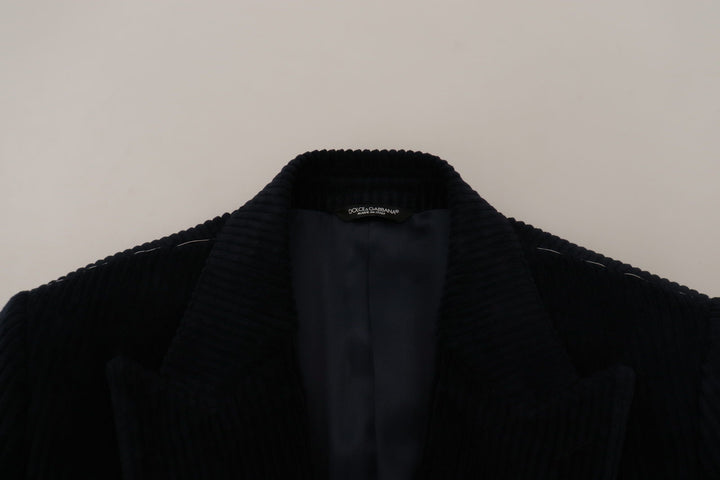 Men’s Dolce &amp; Gabbana Black Cotton Cardigan Long Coat Men Jacket