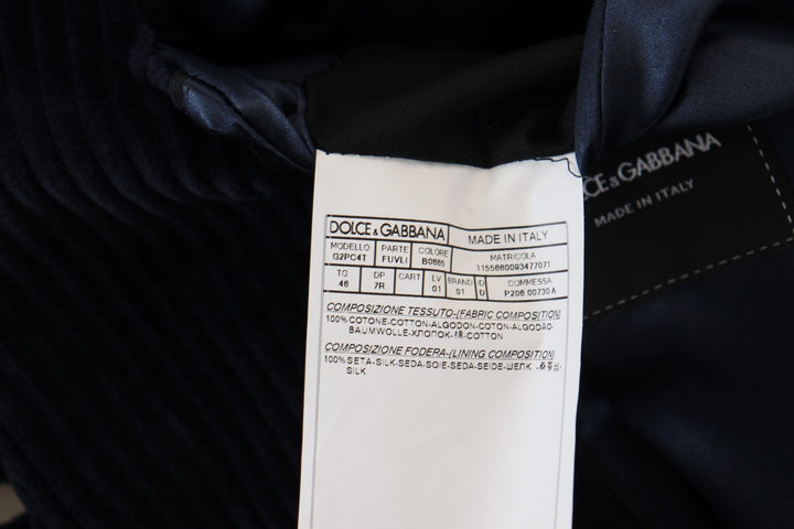 Men’s Dolce &amp; Gabbana Black Cotton Cardigan Long Coat Men Jacket