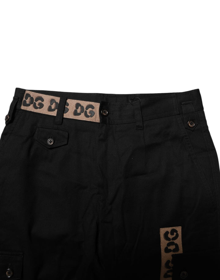 Men’s Dolce &amp; Gabbana Black Cotton Cargo Casual Pants