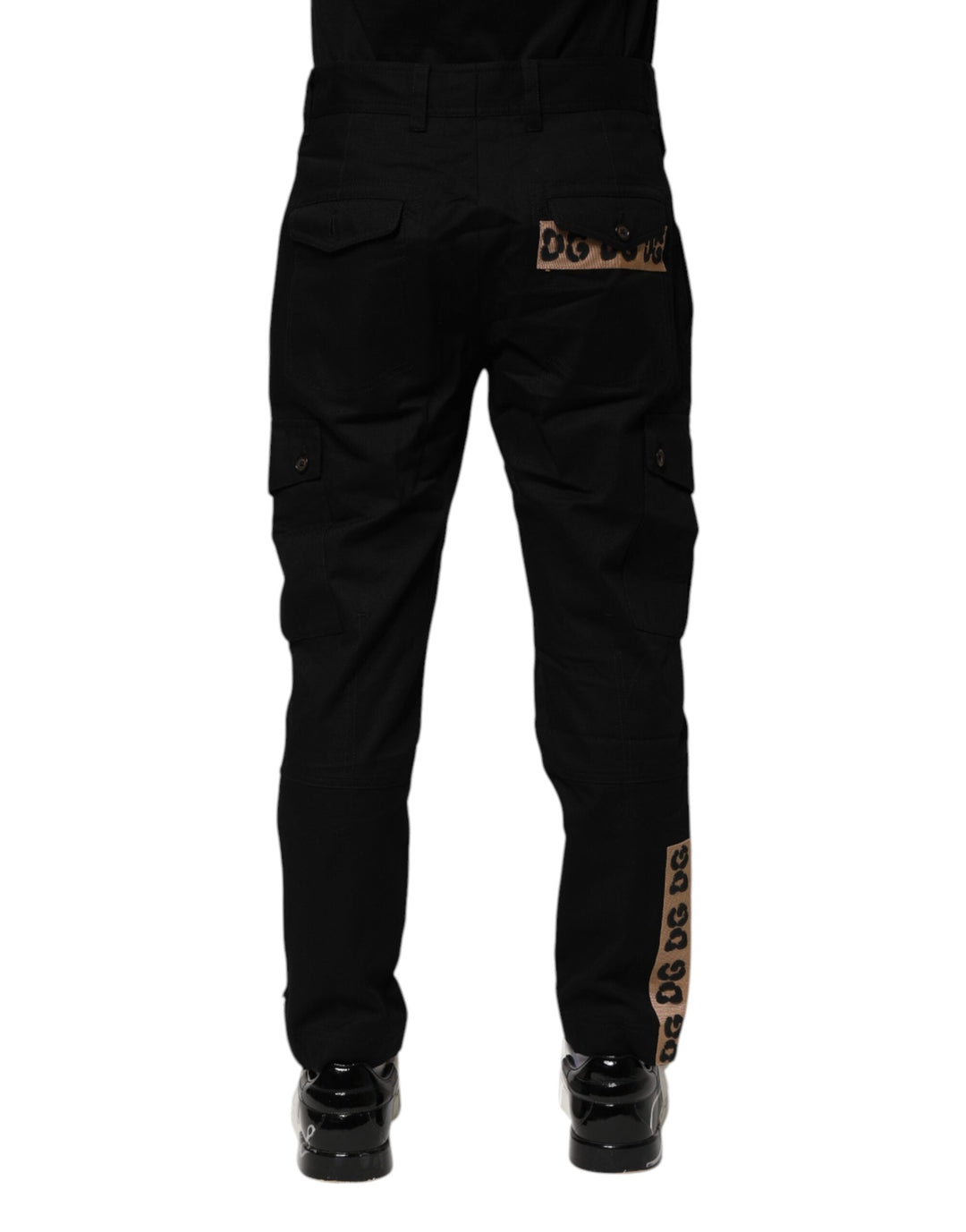 Men’s Dolce &amp; Gabbana Black Cotton Cargo Casual Pants