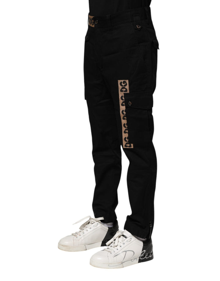 Men’s Dolce &amp; Gabbana Black Cotton Cargo Casual Pants
