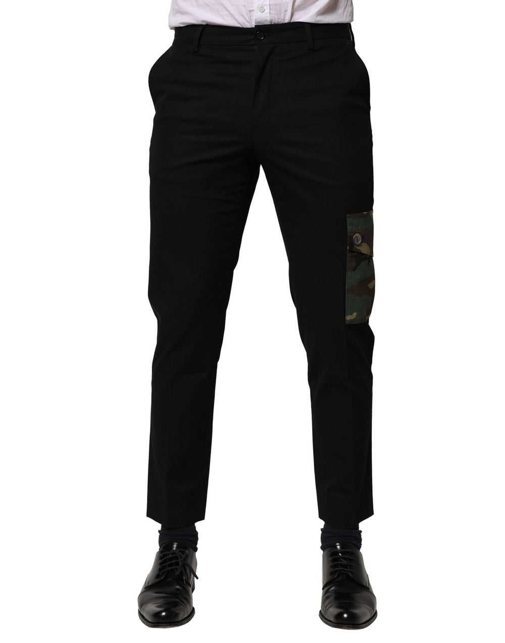 Men’s Dolce & Gabbana Black Cotton Cargo Dress Men Pants