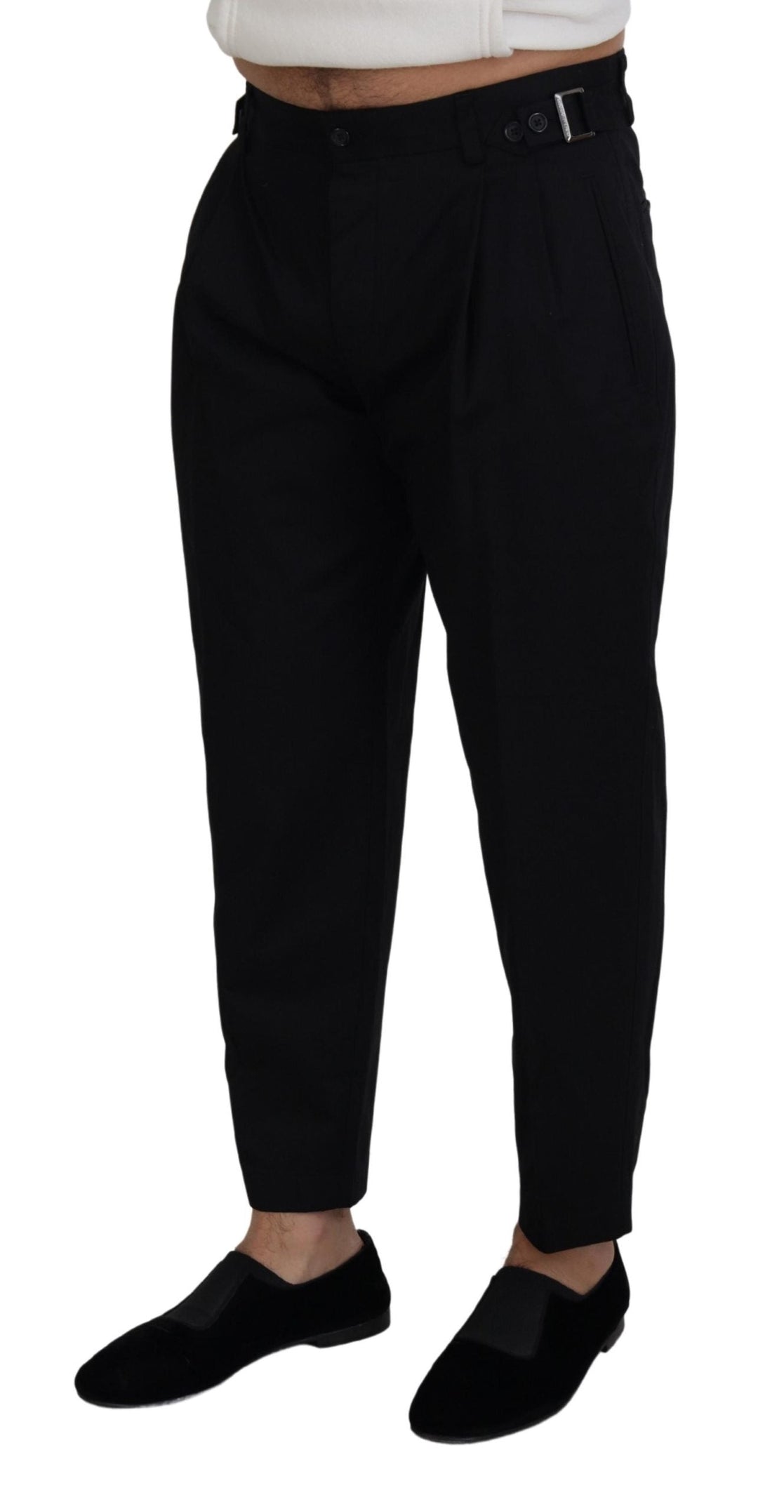 Men’s Dolce &amp; Gabbana Black Cotton Chino Formal Pants