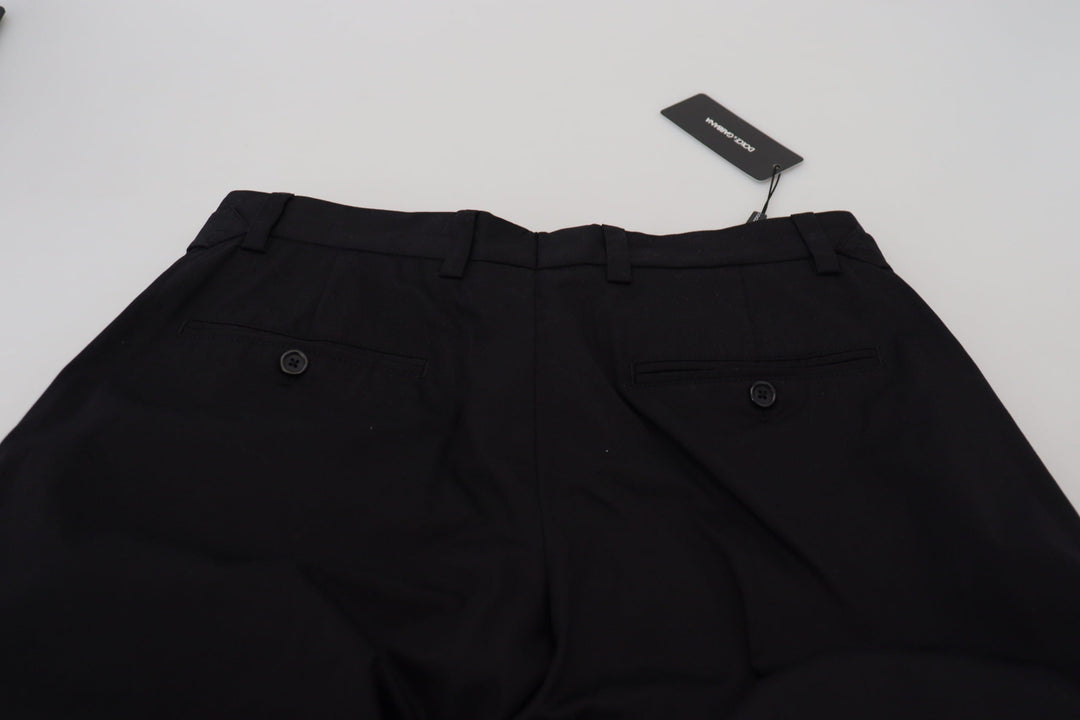 Men’s Dolce &amp; Gabbana Black Cotton Chino Formal Pants