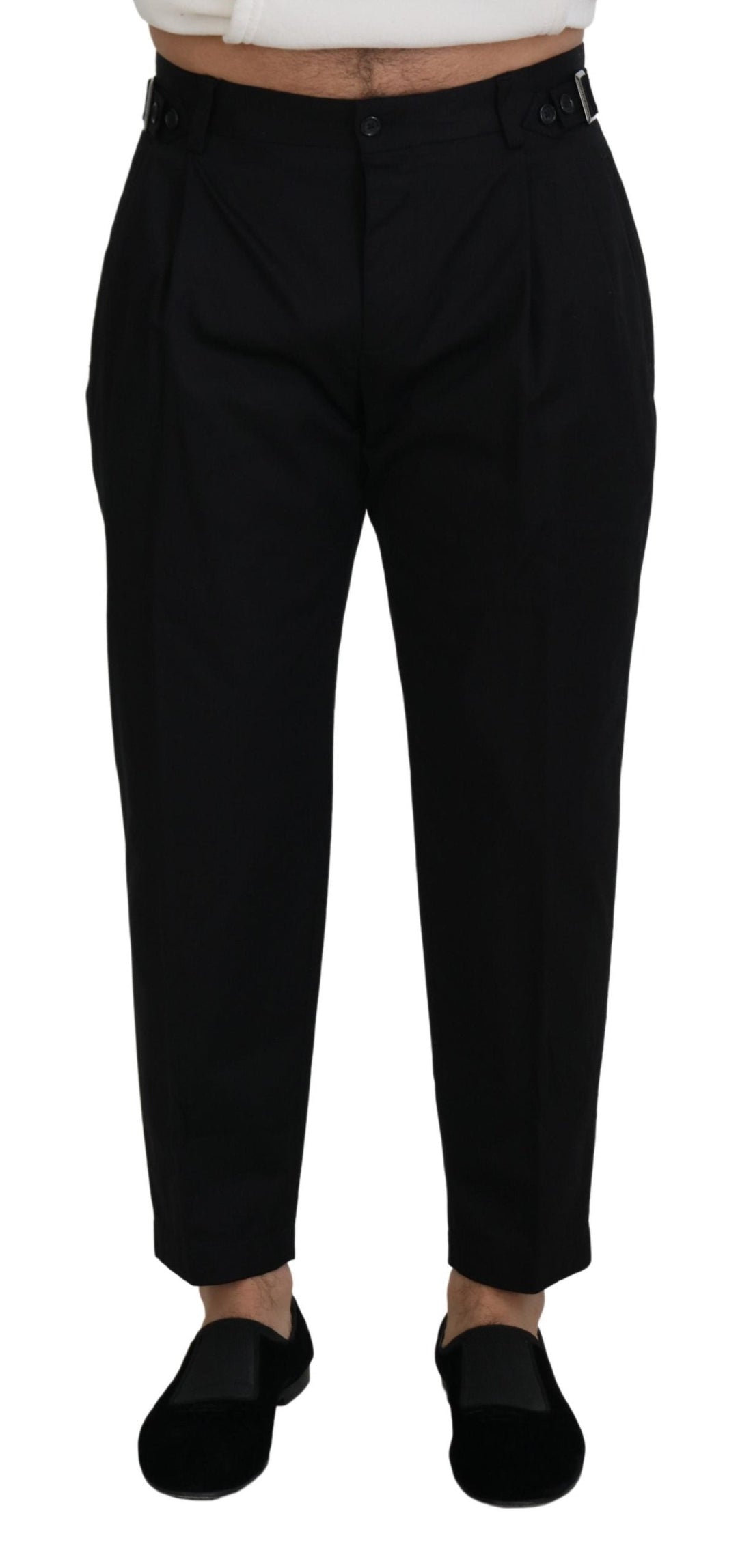 Men’s Dolce &amp; Gabbana Black Cotton Chino Formal Pants