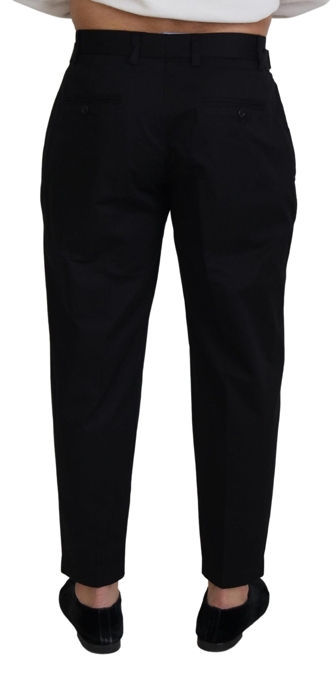 Men’s Dolce &amp; Gabbana Black Cotton Chino Formal Pants