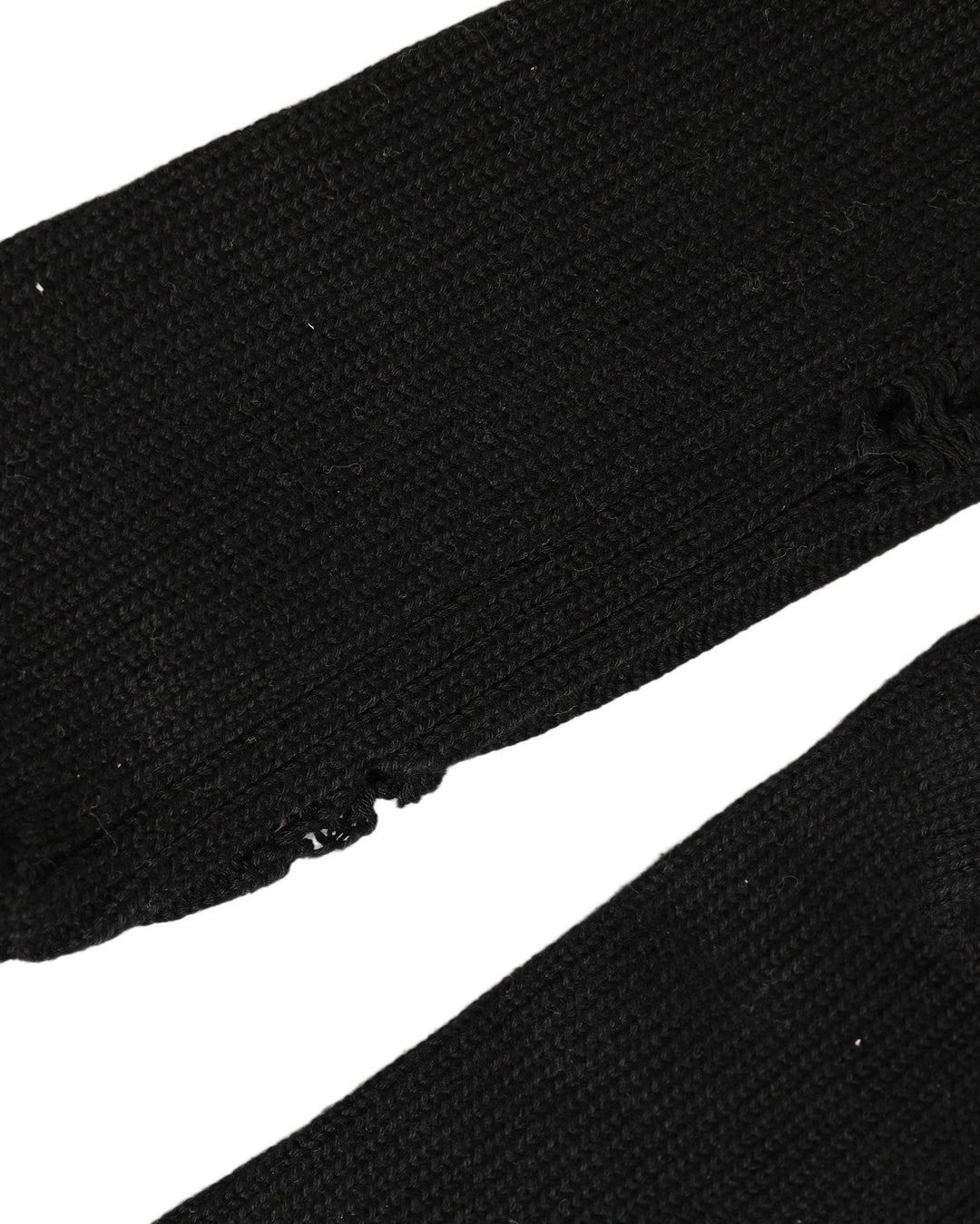 Dolce &amp; Gabbana Black Cotton Distressed Mid Calf Accessory Socks