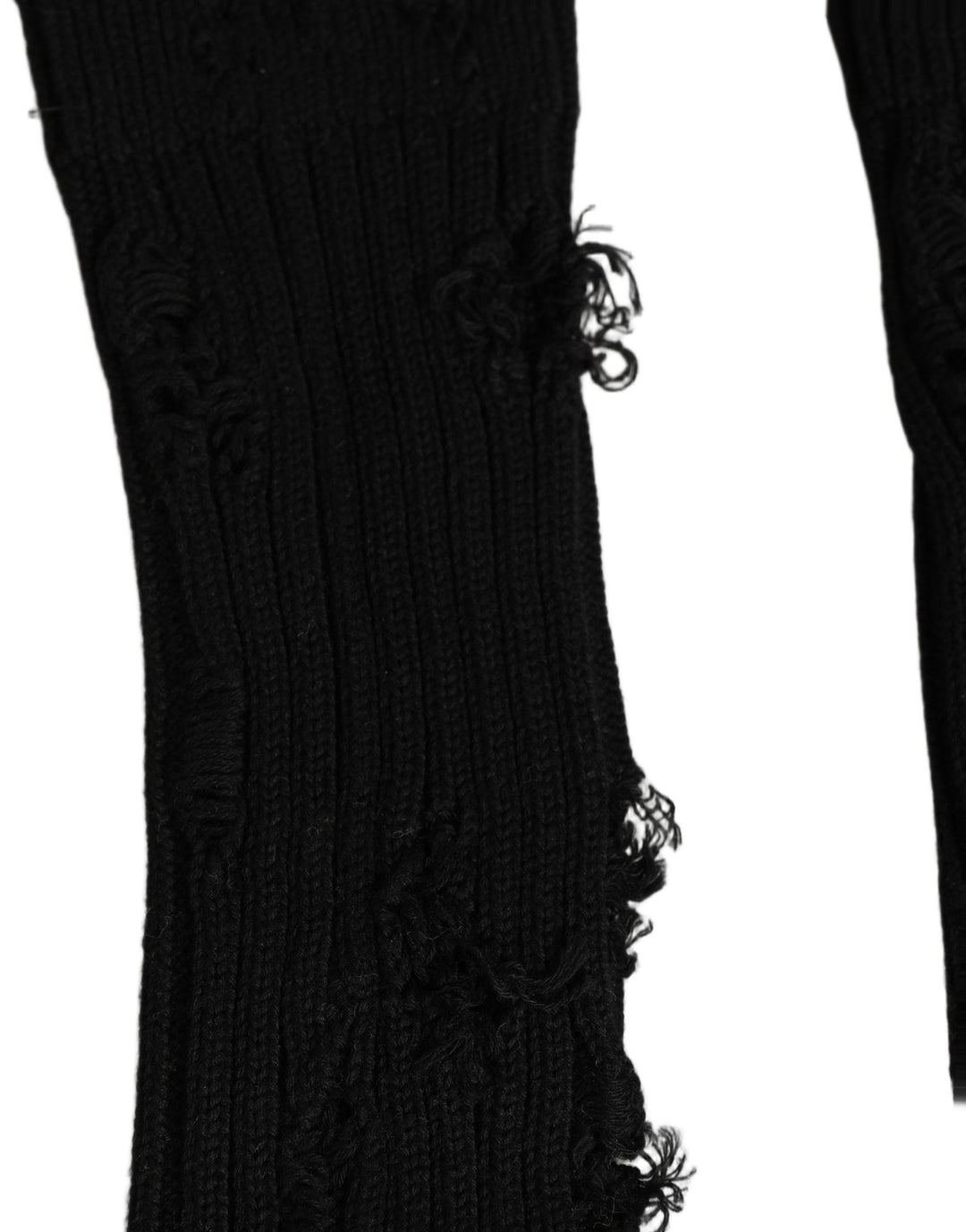 Dolce &amp; Gabbana Black Cotton Distressed Mid Calf Accessory Socks