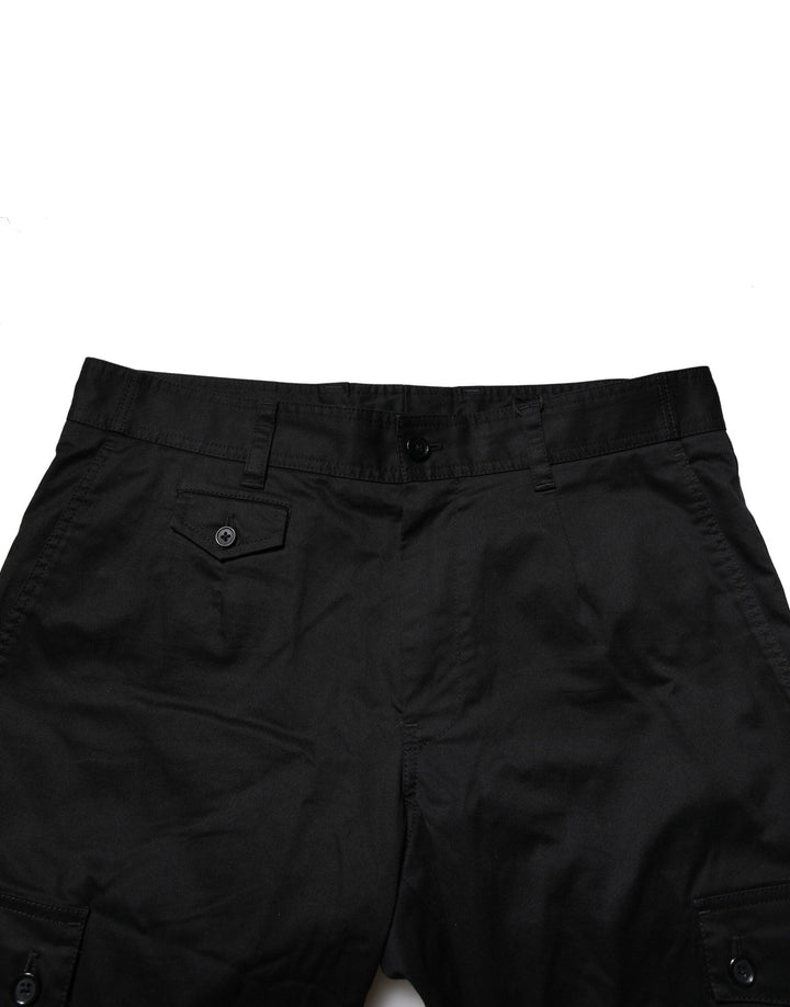 Men’s Dolce &amp; Gabbana Black Cotton Dress Slim Formal Pants
