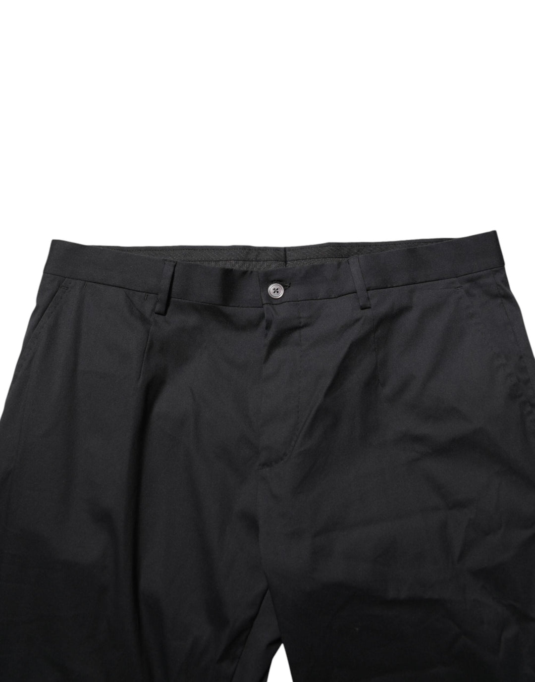 Men’s Dolce &amp; Gabbana Black Cotton Formal Dress Men Trouser Pants