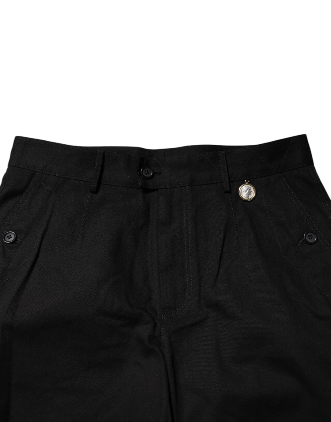 Men’s Dolce &amp; Gabbana Black Cotton Knee Length Men Bermuda Shorts