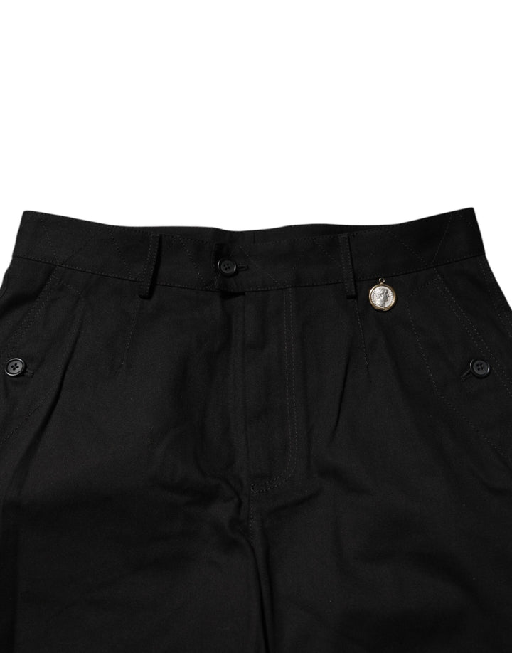 Men’s Dolce &amp; Gabbana Black Cotton Knee Length Men Bermuda Shorts