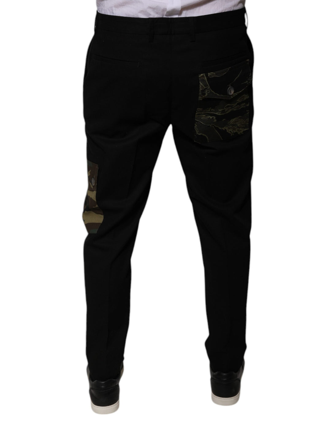 Men’s Dolce &amp; Gabbana Black Cotton Men Cargo Casual Pants