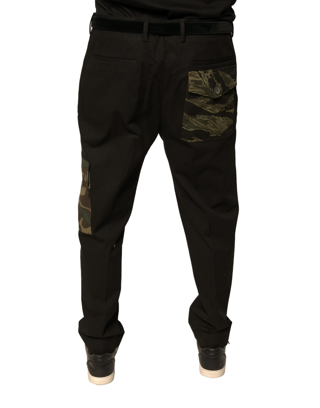 Men’s Dolce &amp; Gabbana Black Cotton Men Cargo Casual Pants