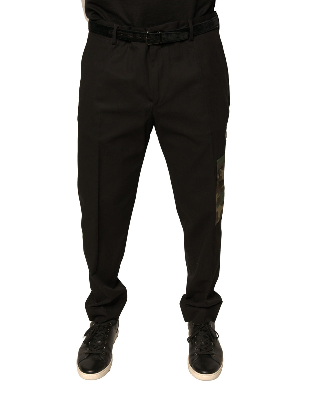 Men’s Dolce &amp; Gabbana Black Cotton Men Cargo Casual Pants