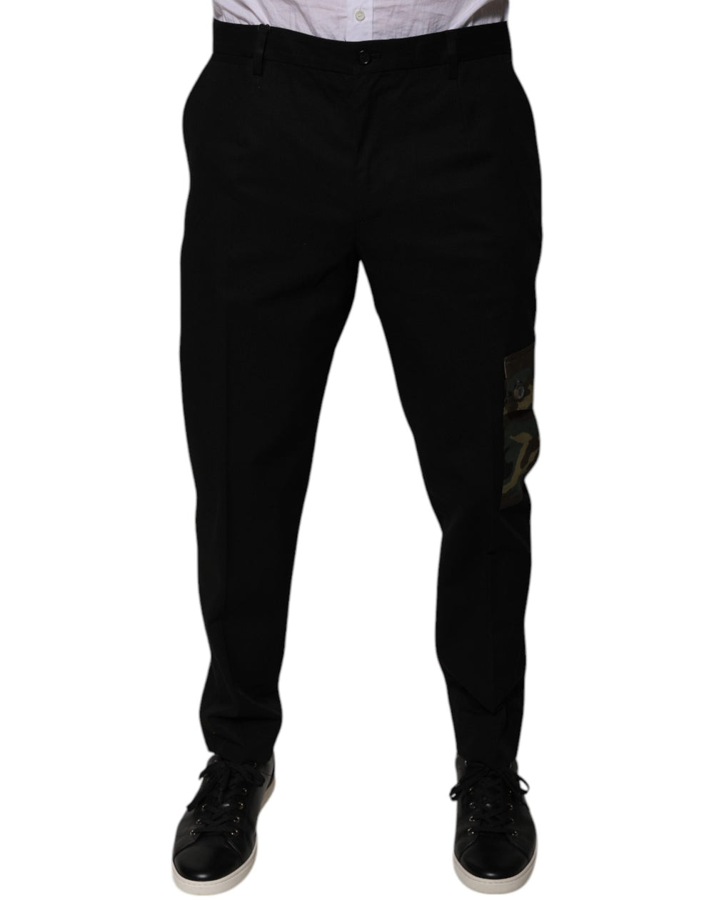 Men’s Dolce & Gabbana Black Cotton Men Cargo Casual Pants