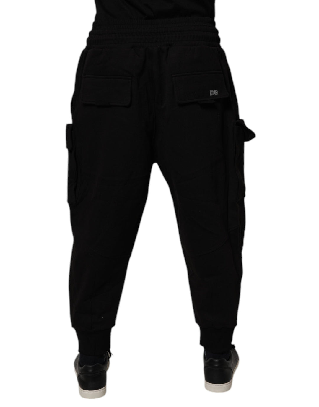 Men’s Dolce &amp; Gabbana Black Cotton Men Cargo Jogger Sweatpants Pants