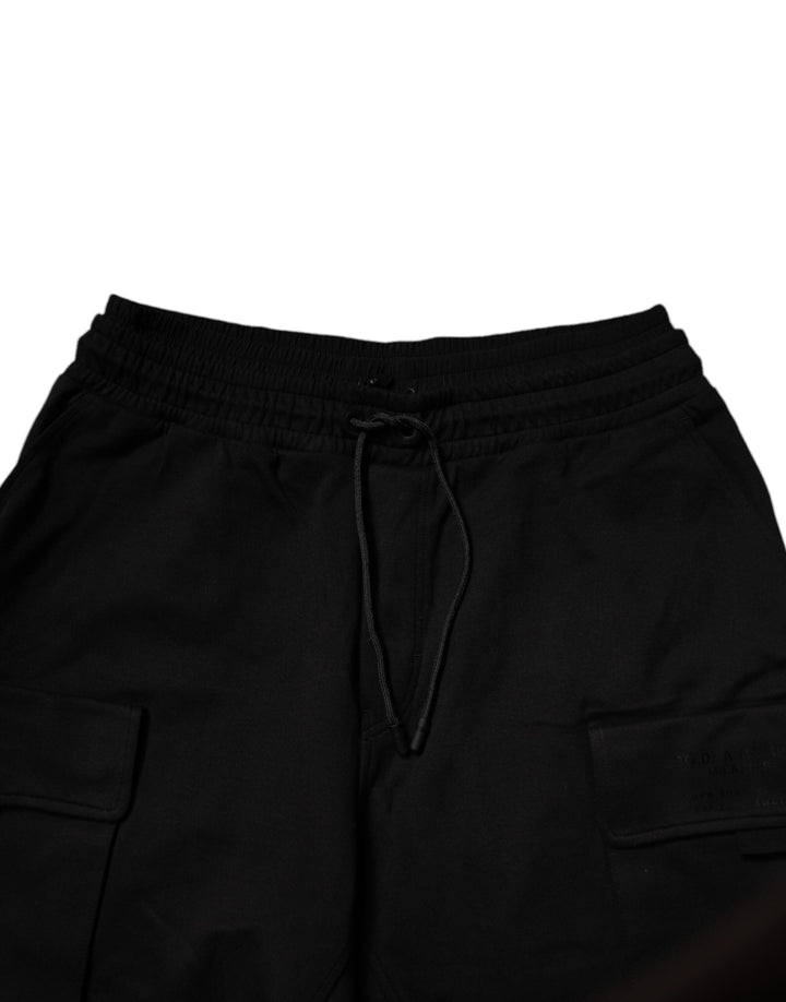 Men’s Dolce &amp; Gabbana Black Cotton Men Cargo Jogger Sweatpants Pants