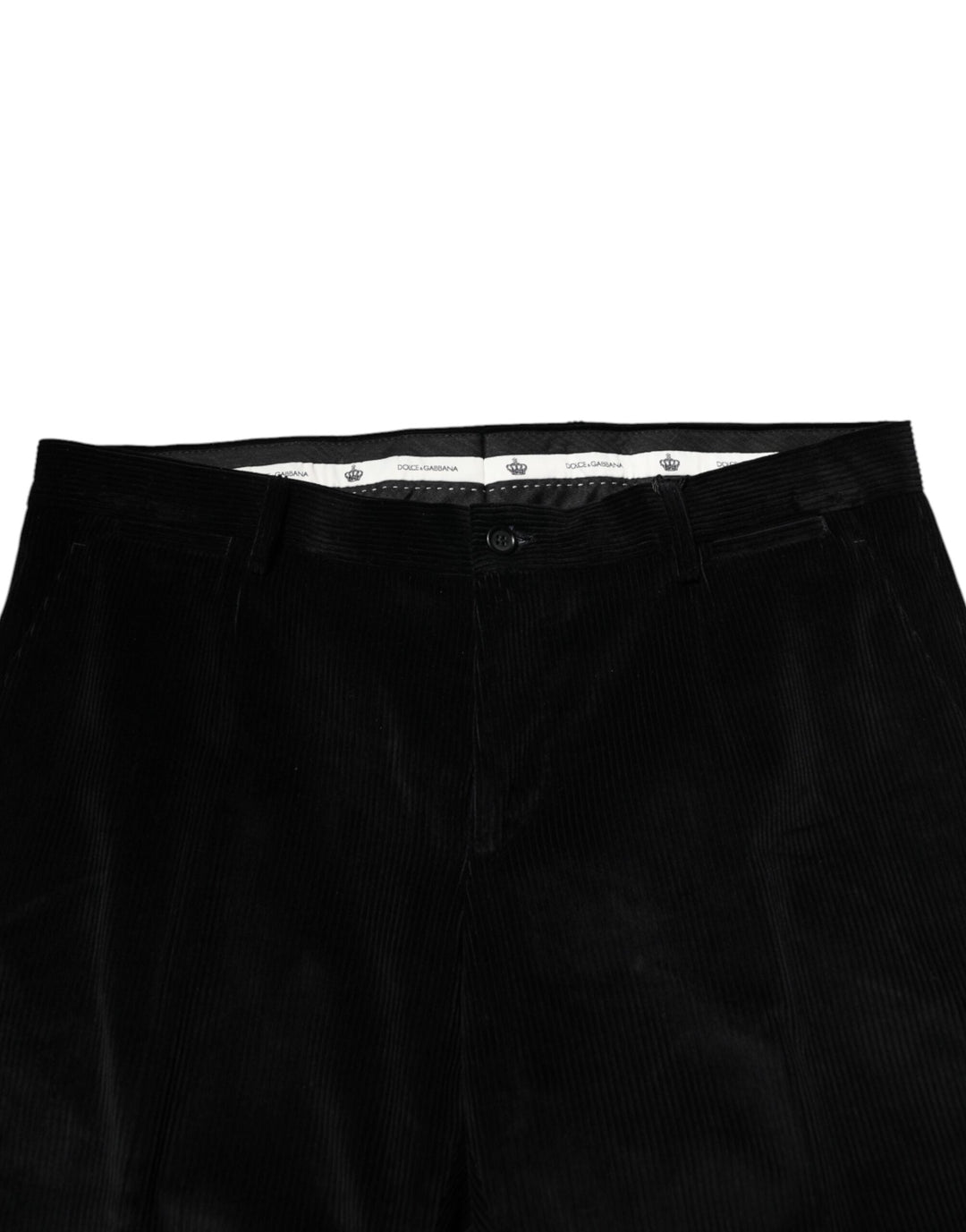 Men’s Dolce &amp; Gabbana Black Cotton Men Dress Formal Trouser Pants