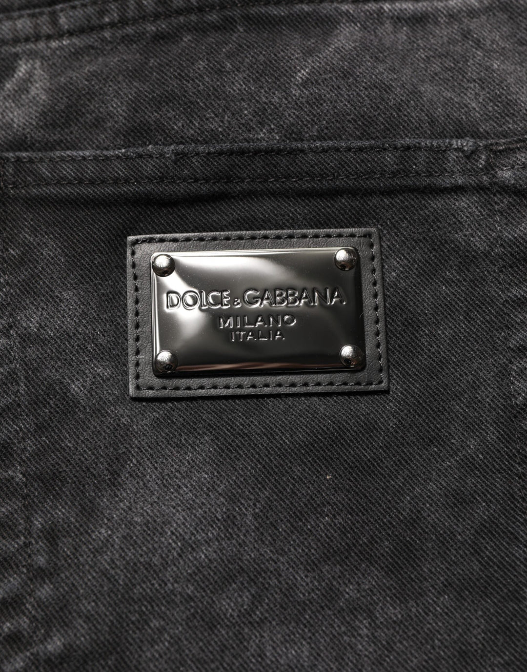 Men’s Dolce &amp; Gabbana Black Cotton Mid Waist Denim Men Bermuda Short