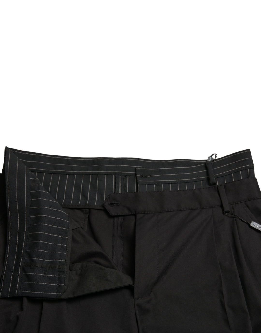 Men’s Dolce &amp; Gabbana Black Cotton Stretch Cargo Bermuda Shorts