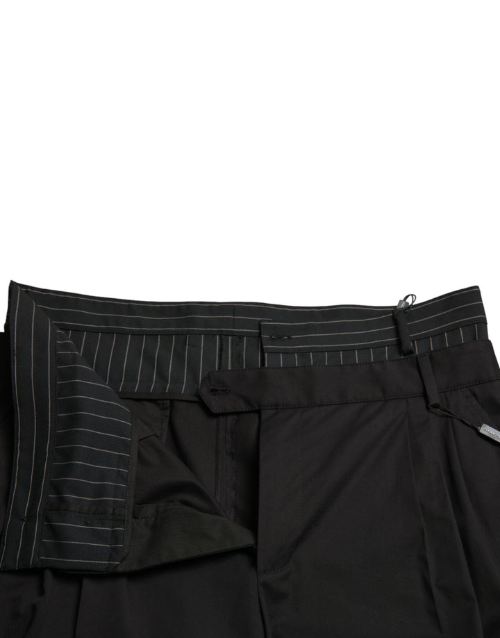 Men’s Dolce &amp; Gabbana Black Cotton Stretch Cargo Bermuda Shorts