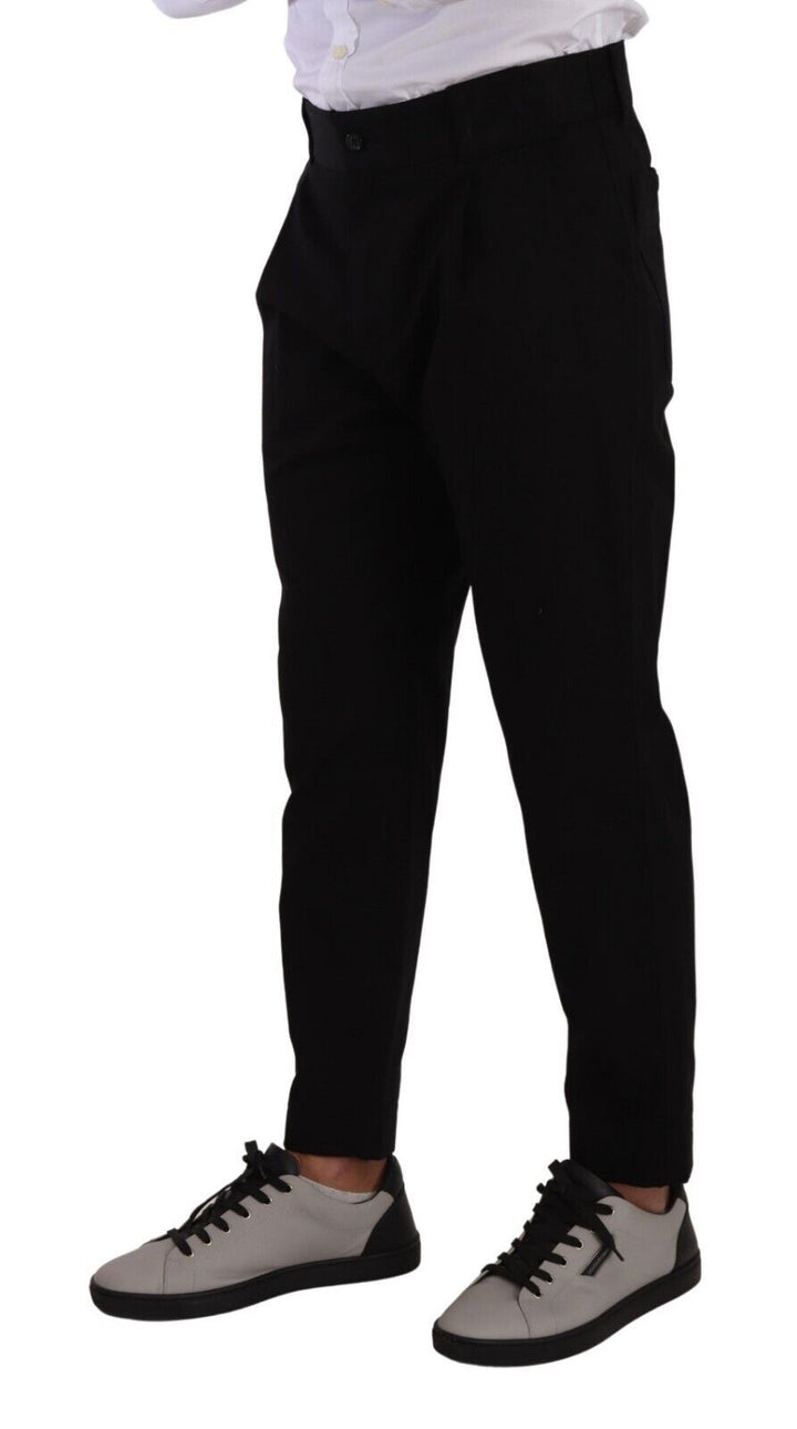Men’s Dolce &amp; Gabbana Black Cotton Stretch Chinos Trouser Jeans