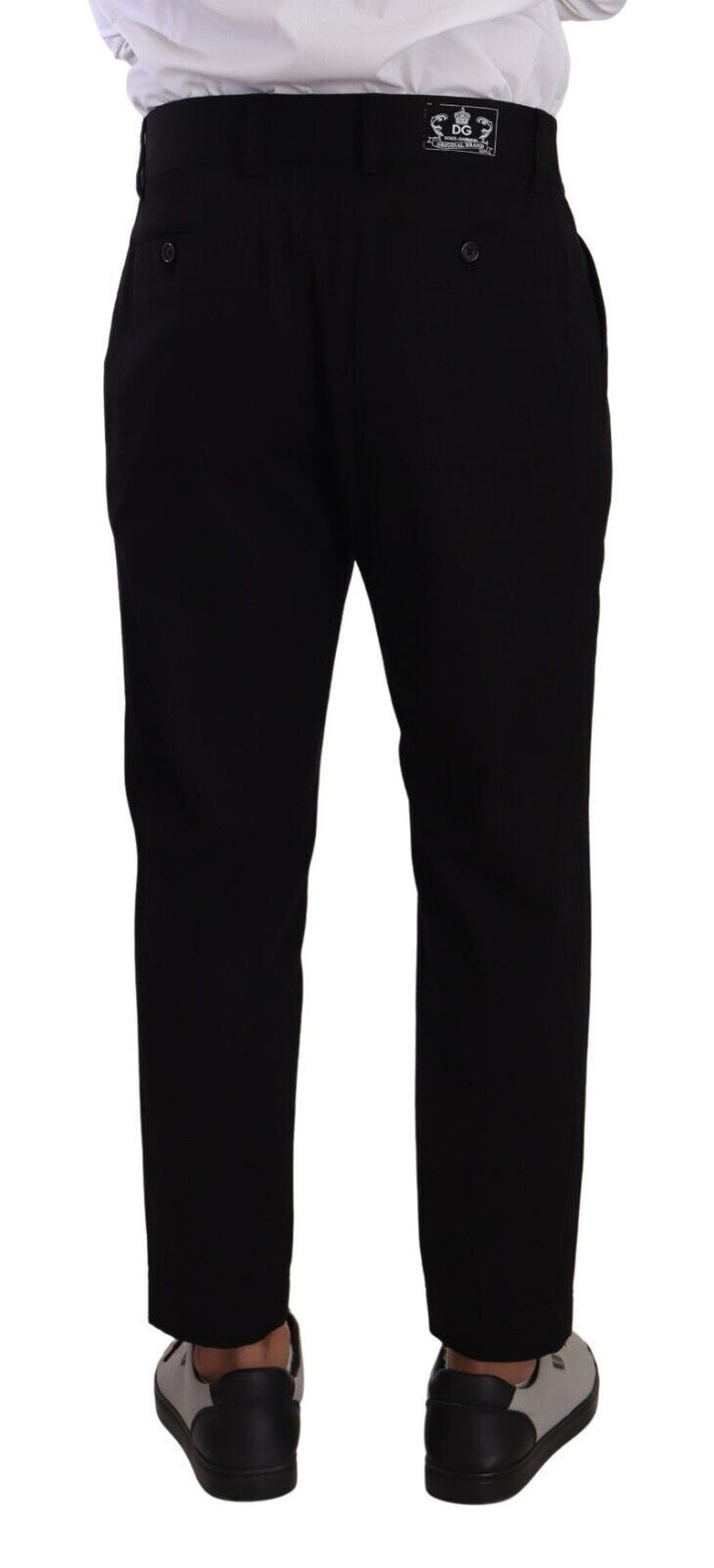Men’s Dolce &amp; Gabbana Black Cotton Stretch Chinos Trouser Jeans
