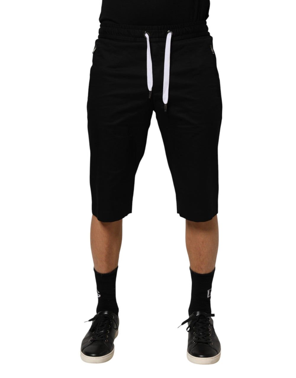 Men’s Dolce & Gabbana Black Cotton Stretch Men Bermuda Shorts