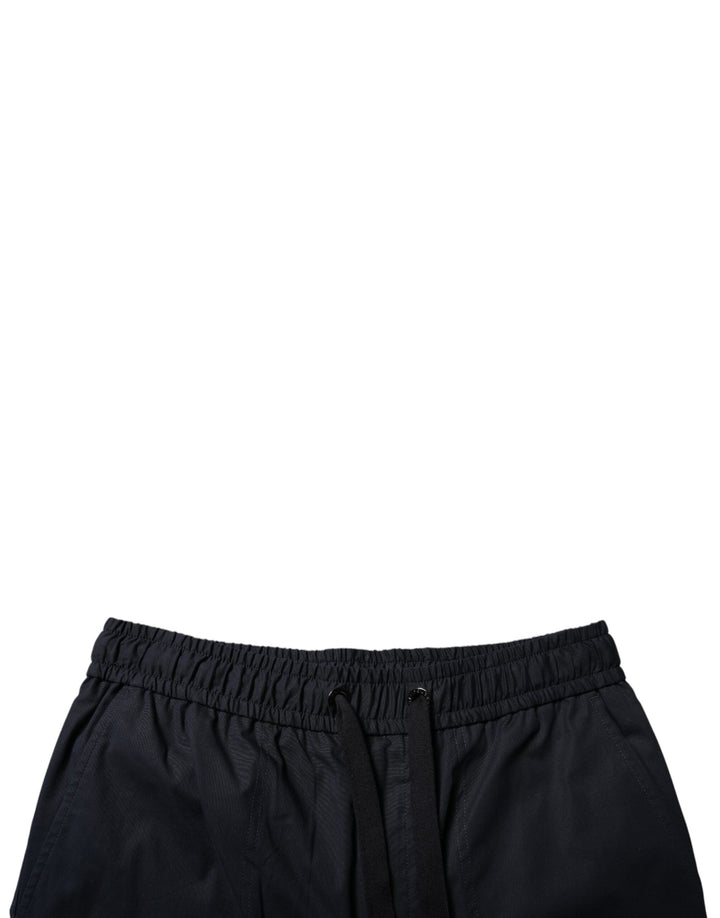 Men’s Dolce &amp; Gabbana Black Cotton Sweatshorts Men Bermuda Shorts