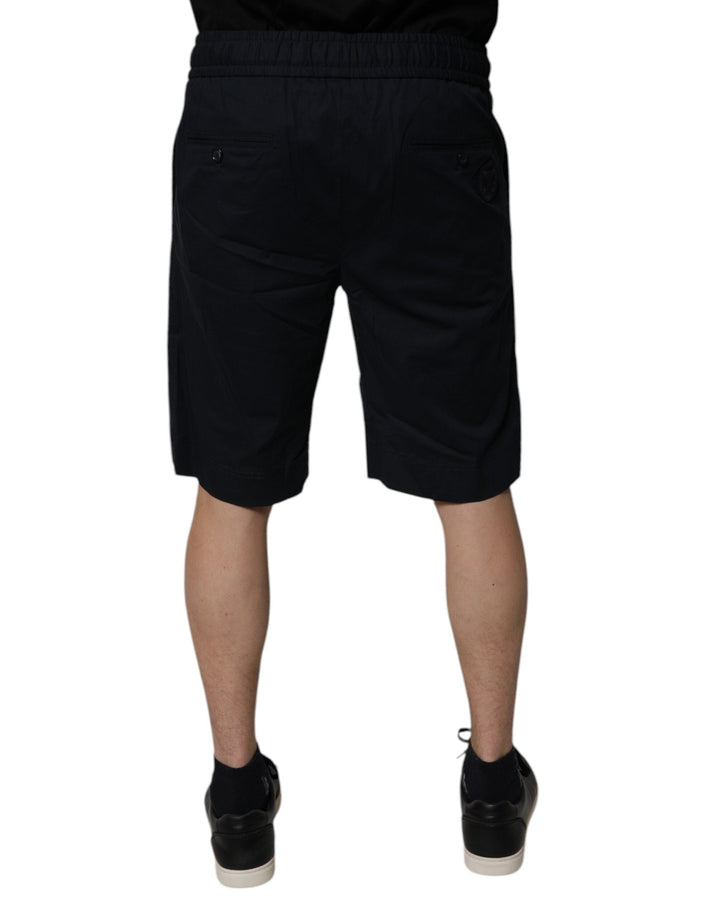 Men’s Dolce &amp; Gabbana Black Cotton Sweatshorts Men Bermuda Shorts