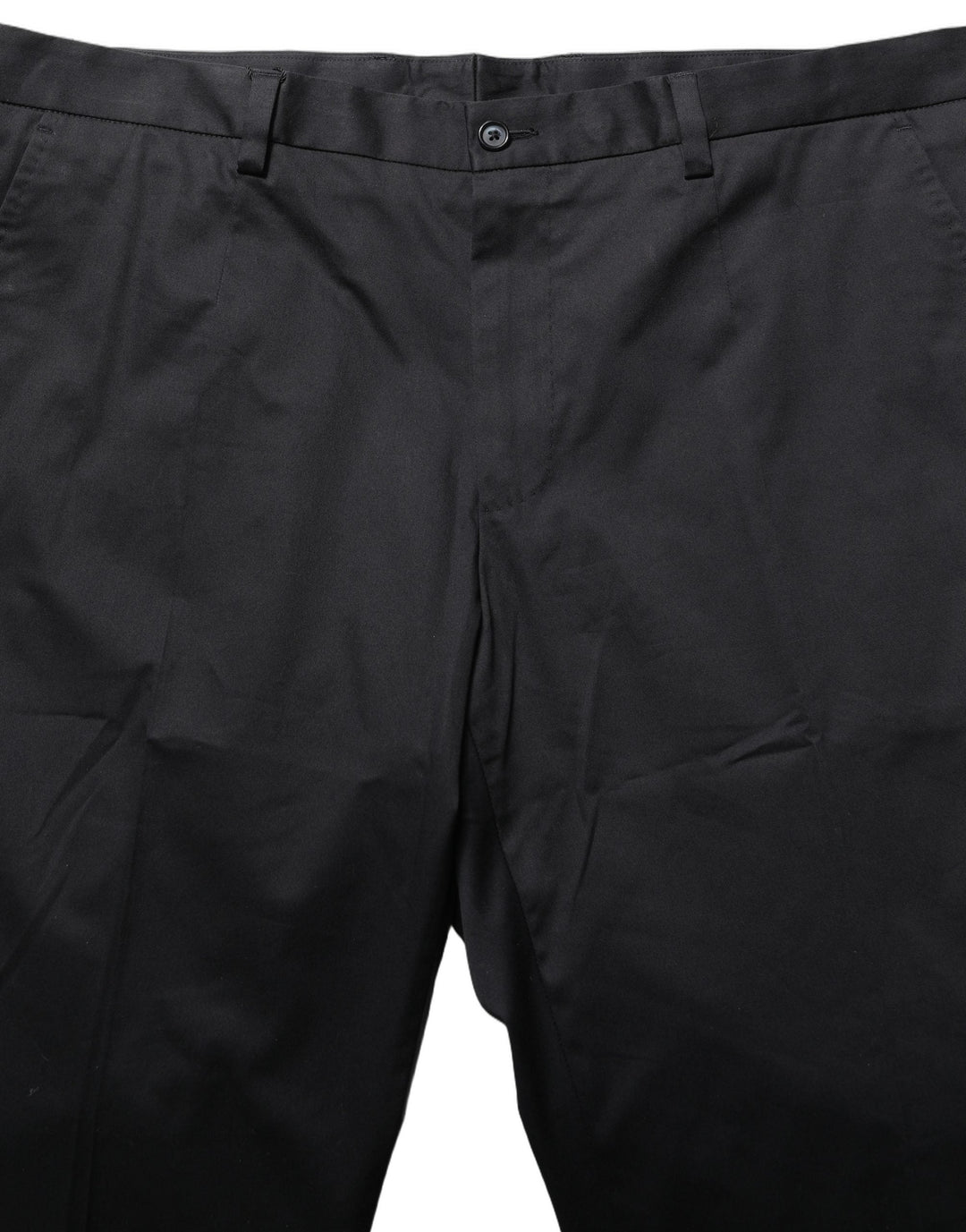 Men’s Dolce & Gabbana Black Cotton Tapered Leg Dress Trouser Pants