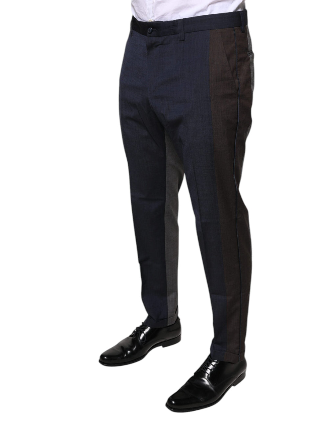 Men’s Dolce &amp; Gabbana Black Cotton Wool Formal Dress Pants