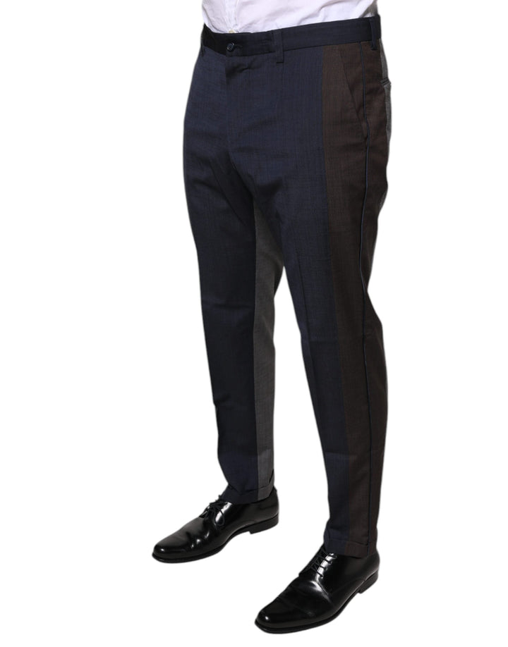 Men’s Dolce &amp; Gabbana Black Cotton Wool Formal Dress Pants