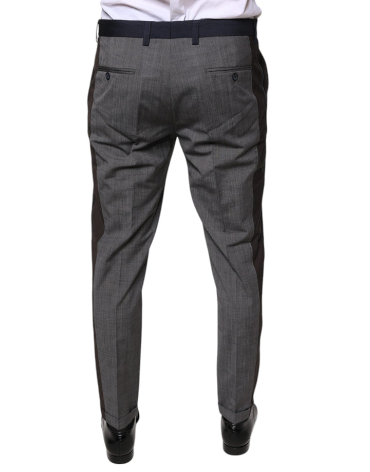 Men’s Dolce &amp; Gabbana Black Cotton Wool Formal Dress Pants