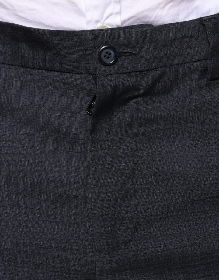 Men’s Dolce &amp; Gabbana Black Cotton Wool Formal Dress Pants